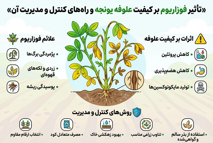 تاثیر فوزاریوم بر کیفیت علوفه یونجه