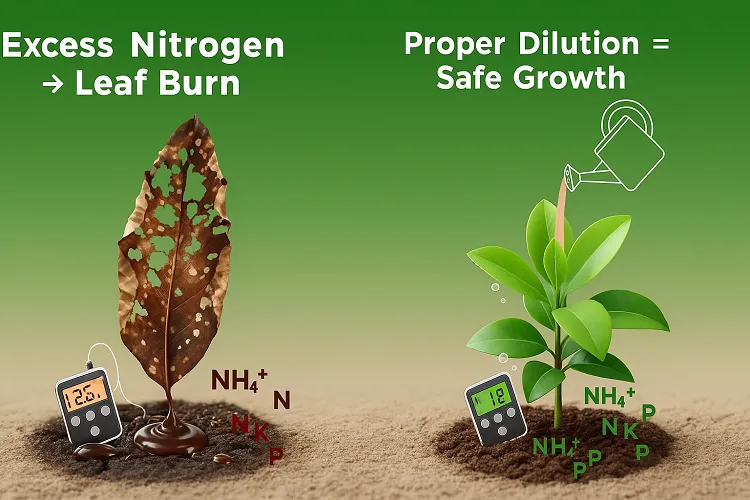 آیا کود مایع مرغی باعث سوختن گیاه می‌شود؟