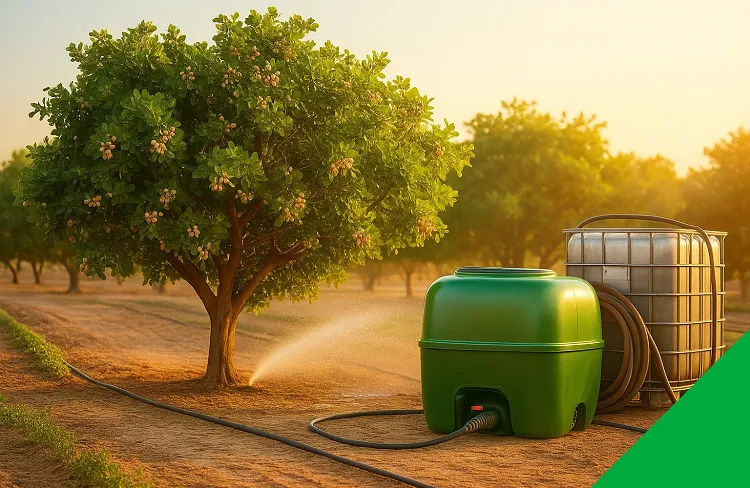 کود مایع مرغی برای درختان پسته