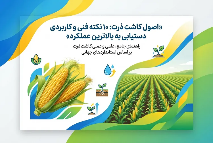 اصول کاشت ذرت:10 نکته فنی و کاربردی دستیابی به بالاترین عملکرد