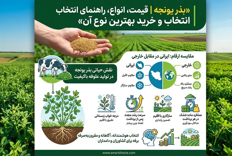 بذر یونجه | قیمت، انواع، راهنمای انتخاب و خرید بهترین نوع آن